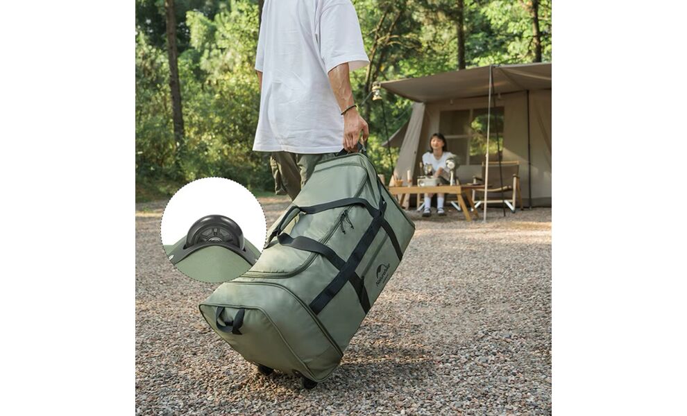 Дорожня сумка на колесах Naturehike NH21LX003 (Black), 88 л, Об'єм: 88, Колір виробника: Black, зображення 8