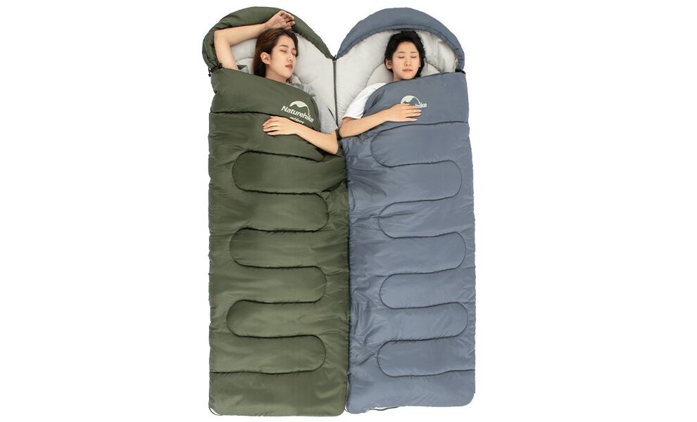 Демісезонний кемпінговий спальник-ковдра Naturehike NH21MSD08 - Y150 L (Blue) до 7°C: з капюшоном, Колір: Blue, Сторона застібки: ліва, зображення 6