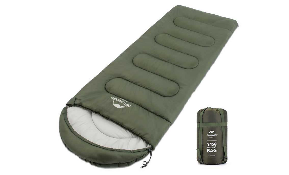 Демісезонний кемпінговий спальник-ковдра Naturehike NH21MSD08 - Y150 L (Blue) до 7°C: з капюшоном, Колір: Blue, Сторона застібки: ліва, зображення 3