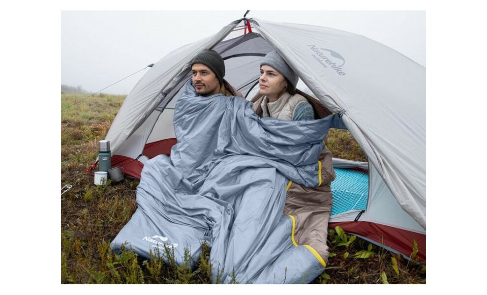 Літній кемпінговий спальник-ковдра Naturehike NH21MSD09 - LW180 XL (Grayish Brown) до 8°C, Максимальний зріст користувача: 195, Колір: Grayish Brown, Сторона застібки: ліва, зображення 9