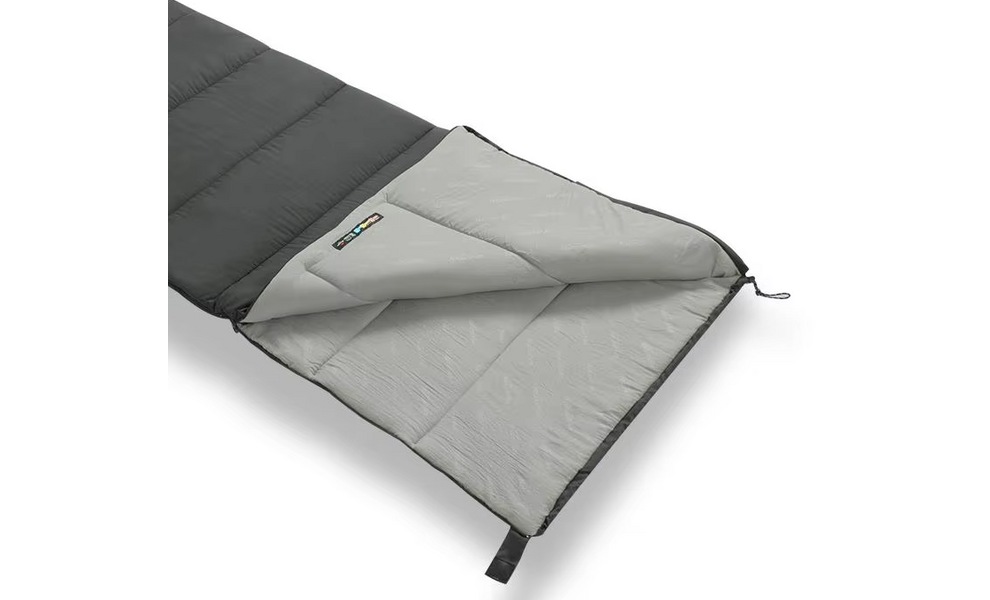 Демісезонний кемпінговий спальник-ковдра Naturehike NH22MSD05 - F150 (Graphite) до 7°C, Максимальний зріст користувача: 185, Колір: Graphite, Сторона застібки: ліва, зображення 3