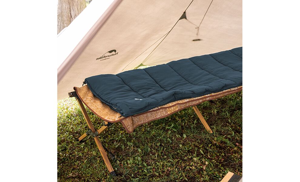 Демісезонний кемпінговий спальник-ковдра Naturehike NH22MSD05 - F150 (Dark Blue) до 7°C, Максимальний зріст користувача: 185, Колір: Dark Blue, Сторона застібки: ліва, зображення 5