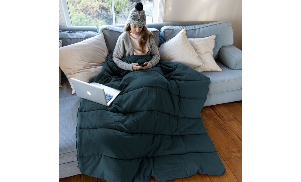 Демісезонний кемпінговий спальник-ковдра Naturehike NH22MSD05 - F150 (Dark Blue) до 7°C, Максимальний зріст користувача: 185, Колір: Dark Blue, Сторона застібки: ліва, зображення 8