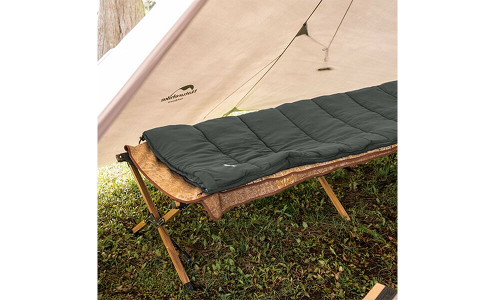 Демісезонний кемпінговий спальник-ковдра Naturehike NH22MSD05 - F150 (Graphite) до 7°C, Максимальний зріст користувача: 185, Колір: Graphite, Сторона застібки: ліва, зображення 5