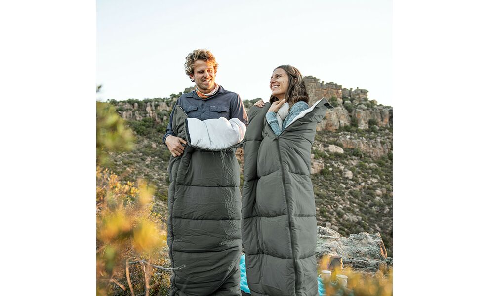 Демісезонний кемпінговий спальник-ковдра Naturehike NH22MSD05 - F150 (Graphite) до 7°C, Максимальний зріст користувача: 185, Колір: Graphite, Сторона застібки: ліва, зображення 6