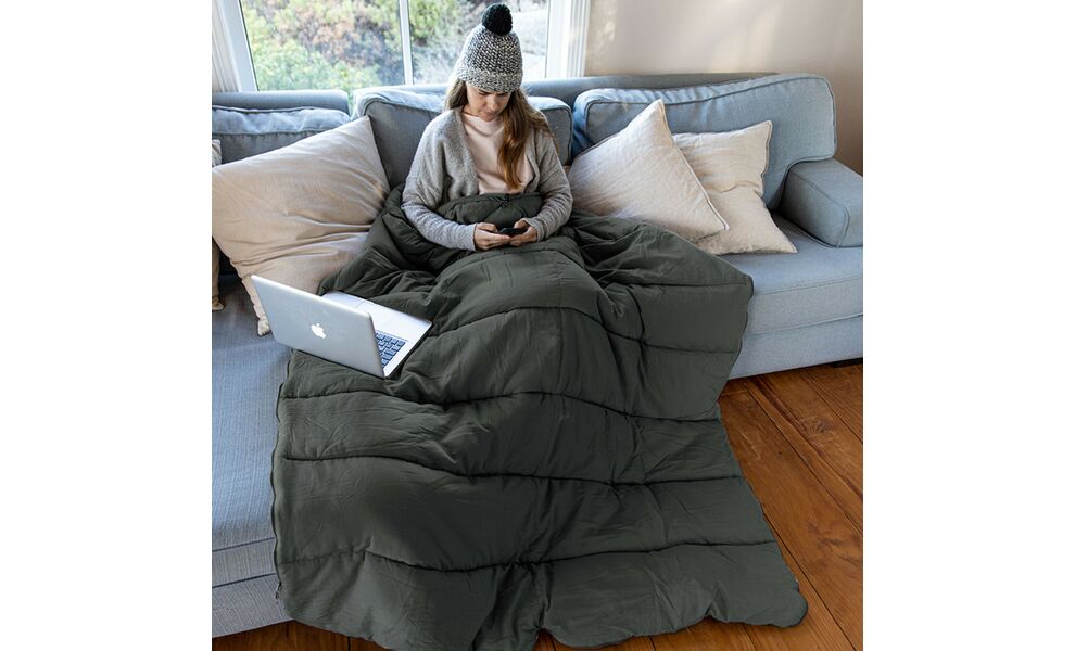 Демісезонний кемпінговий спальник-ковдра Naturehike NH22MSD05 - F150 (Graphite) до 7°C, Максимальний зріст користувача: 185, Колір: Graphite, Сторона застібки: ліва, зображення 8