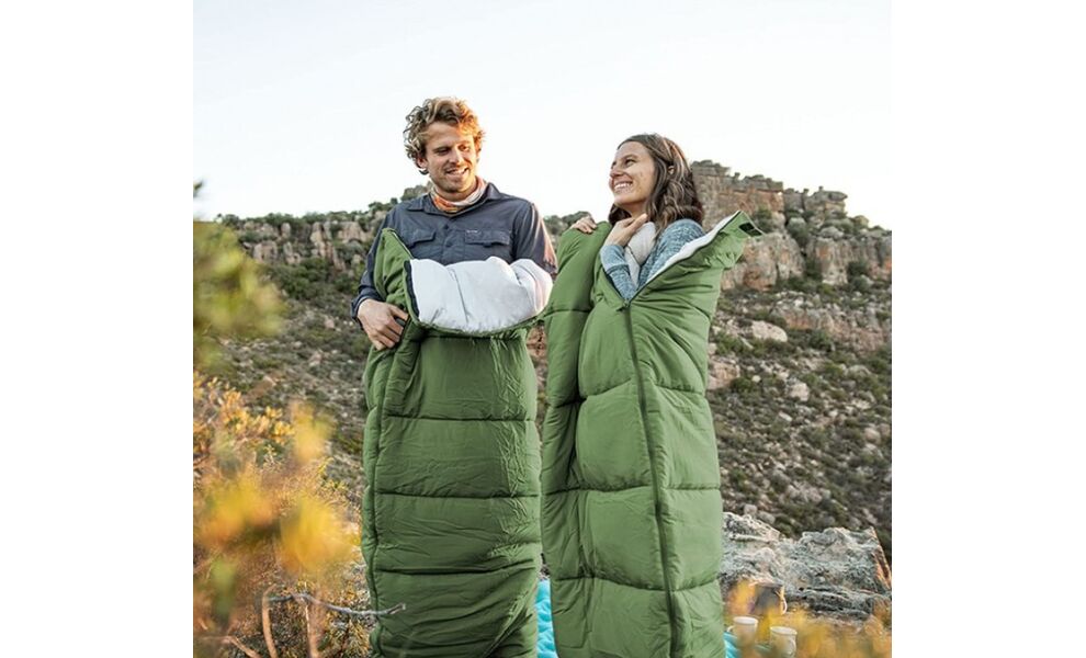 Демісезонний кемпінговий спальник-ковдра Naturehike NH22MSD05 - F150 (Green) до 7°C, Максимальний зріст користувача: 185, Колір: Green, Сторона застібки: ліва, зображення 7