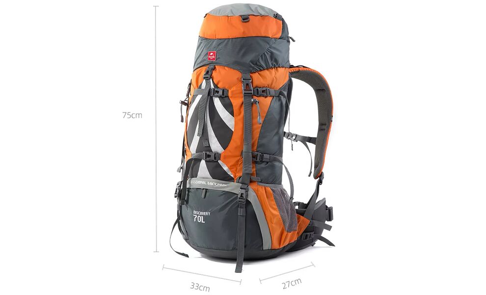 Рюкзак Naturehike NH70B070-B Discovery 70 (Black), зображення 10
