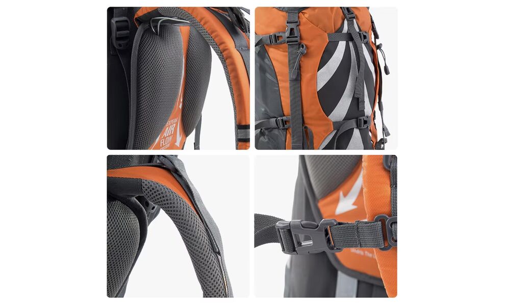Рюкзак Naturehike NH70B070-B Discovery 70 (Black), зображення 13