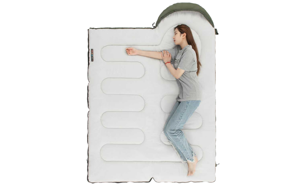 Демісезонний кемпінговий спальник-ковдра Naturehike NH21MSD08 - Y150 L (Dark Green) до 7°C: з капюшоном, Колір: Dark Green, Сторона застібки: ліва, зображення 4