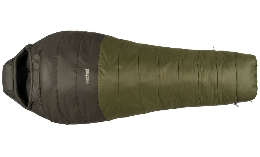 Зимовий туристичний спальник Wechsel Mudds Winter M до -5°C: з капюшоном, з москіткою, Максимальний зріст користувача: 175, Колір: Olive/Mud Green, Сторона застібки: ліва, зображення 2