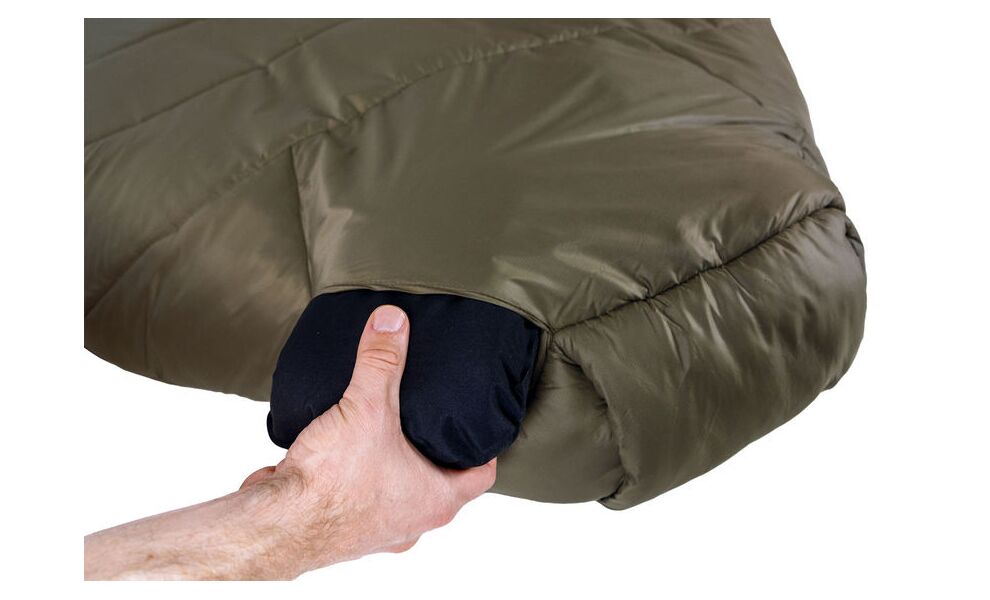 Зимовий туристичний спальник Wechsel Mudds Winter M до -5°C: з капюшоном, з москіткою, Максимальний зріст користувача: 175, Колір: Olive/Mud Green, Сторона застібки: ліва, зображення 9