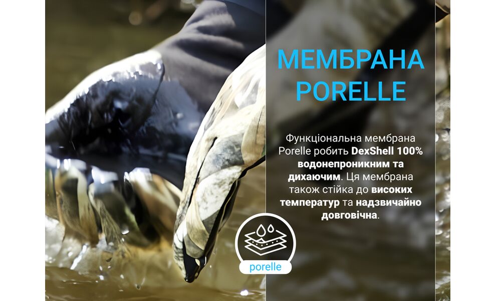 Рукавички унісекс DexShell Drylite 2.0 (Camouflage), Колір виробника: Camouflage, Розмір: S, зображення 4