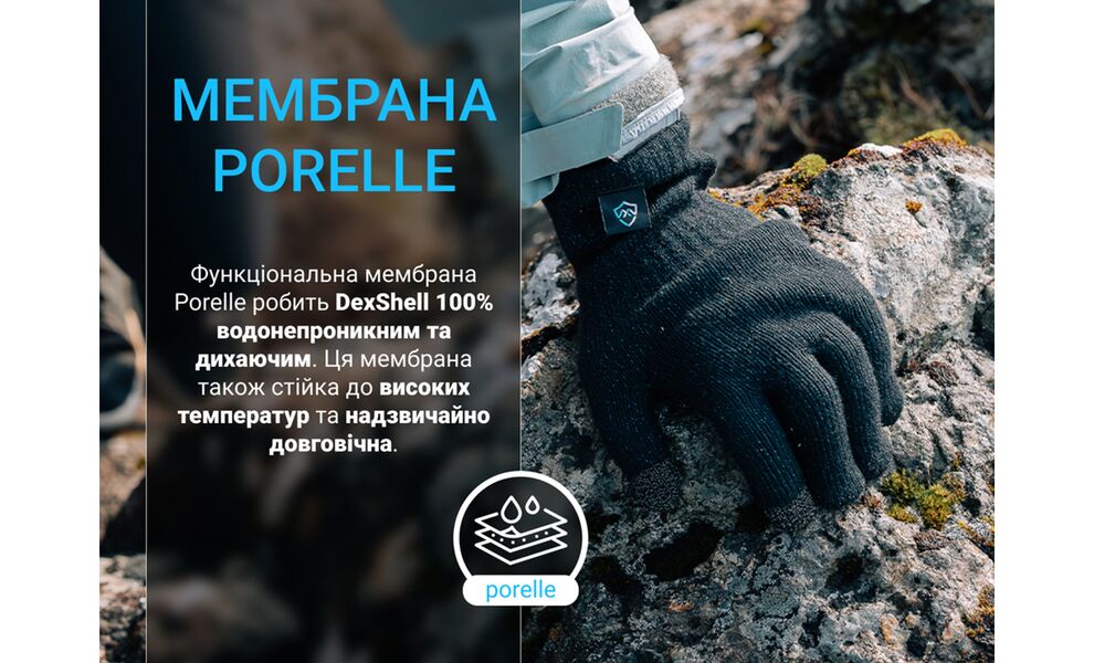 Рукавички унісекс DexShell ThermFit 3.0 (Heather Blue), Колір виробника: Heather Blue, Розмір: S, зображення 5
