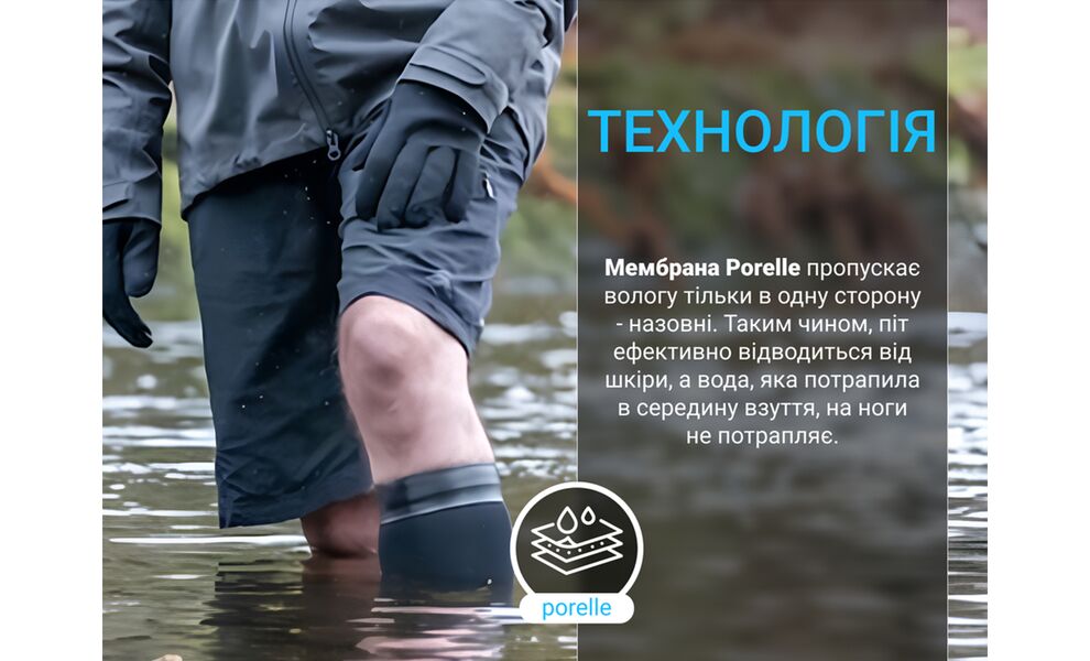Спортивні водонепроникні шкарпетки Dexshell Wading Pro (Black), Колір: Black, Розмір: S (EU 36-38), зображення 3