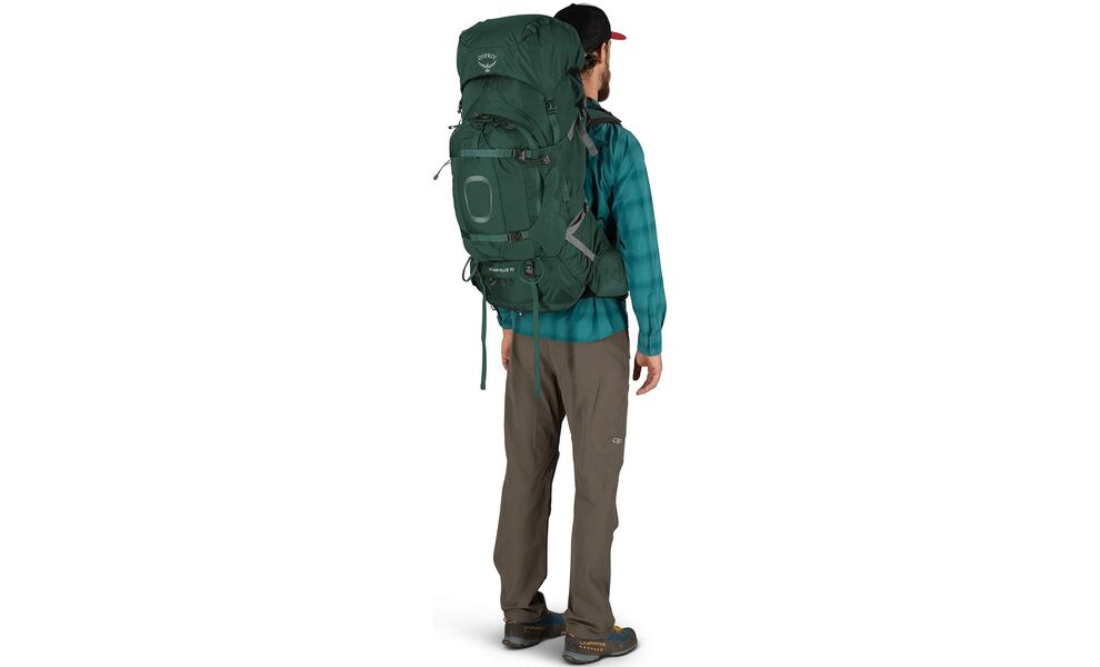 Рюкзак Osprey Aether Plus 70 - L/XL (Black), Об'єм: 70, Колір виробника: Black, Тип розміру спинки: L/XL, зображення 5