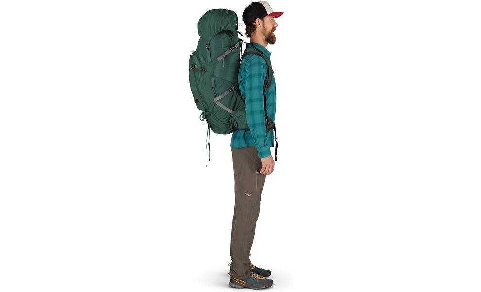 Рюкзак Osprey Aether Plus 70 - L/XL (Black), Об'єм: 70, Колір виробника: Black, Тип розміру спинки: L/XL, зображення 6