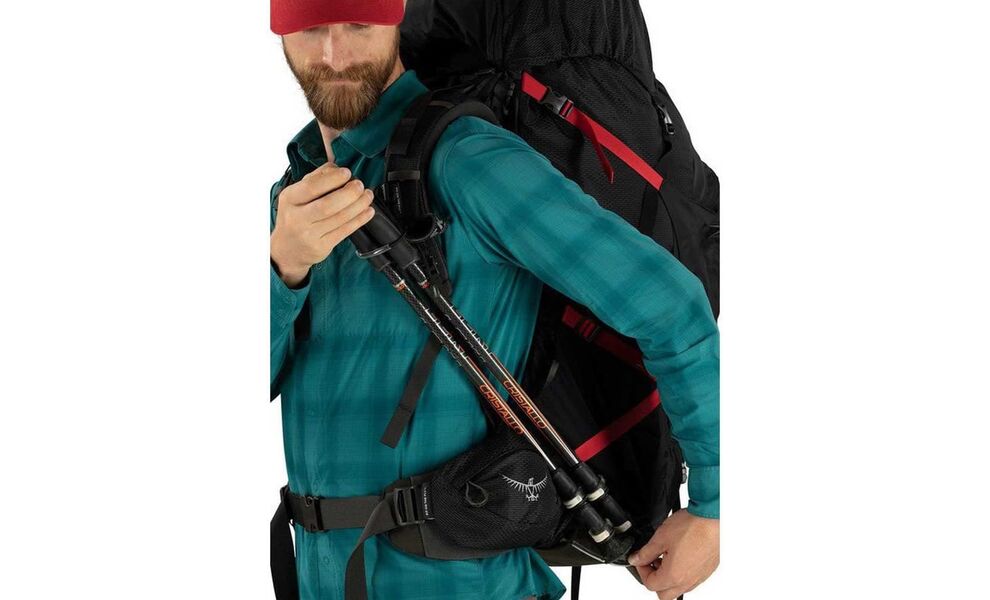 Рюкзак Osprey Aether Plus 70 - L/XL (Black), Об'єм: 70, Колір виробника: Black, Тип розміру спинки: L/XL, зображення 4
