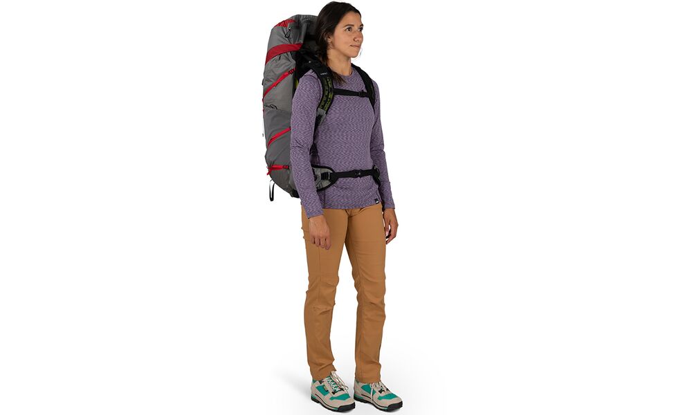 Рюкзак Osprey Eja Pro 55 - WM/L (Dale Grey/Poinsettia Red), зображення 8