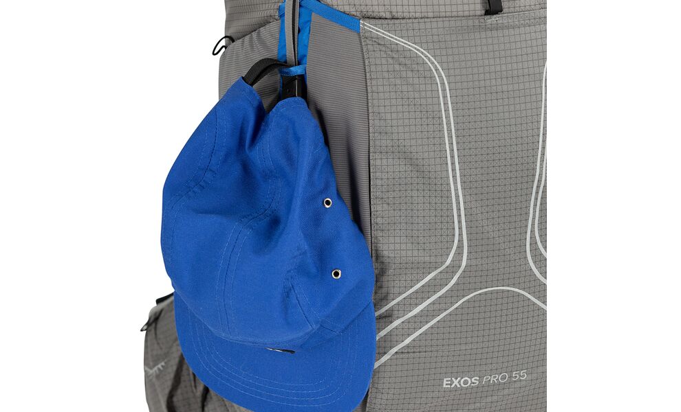 Рюкзак Osprey Exos Pro 55 - S/M (Dale Grey/Agam Blue), Об'єм: 55, Колір виробника: Dale Grey/Agam Blue, Тип розміру спинки: S/M, зображення 10