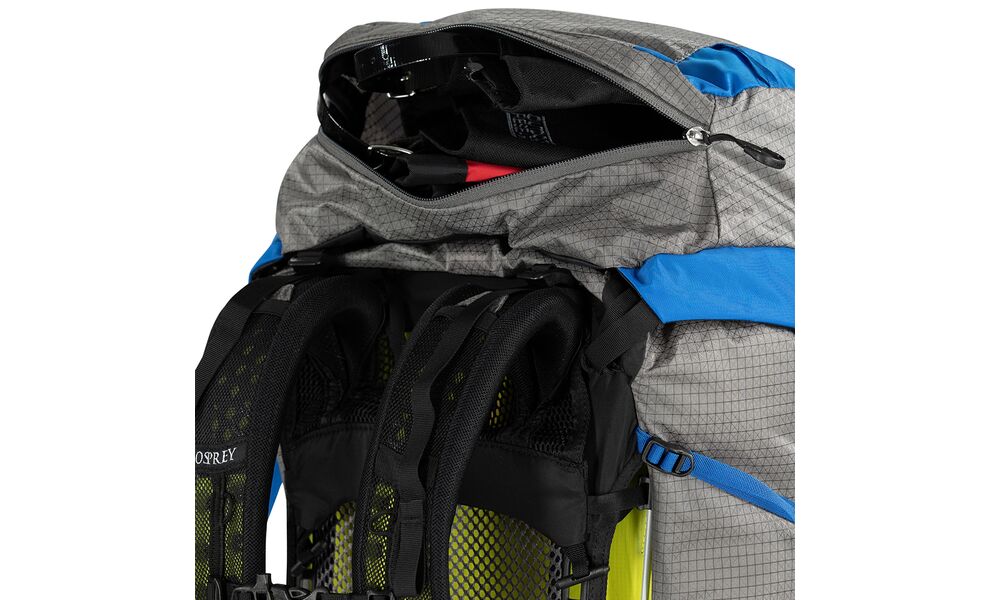 Рюкзак Osprey Exos Pro 55 - S/M (Dale Grey/Agam Blue), Об'єм: 55, Колір виробника: Dale Grey/Agam Blue, Тип розміру спинки: S/M, зображення 13