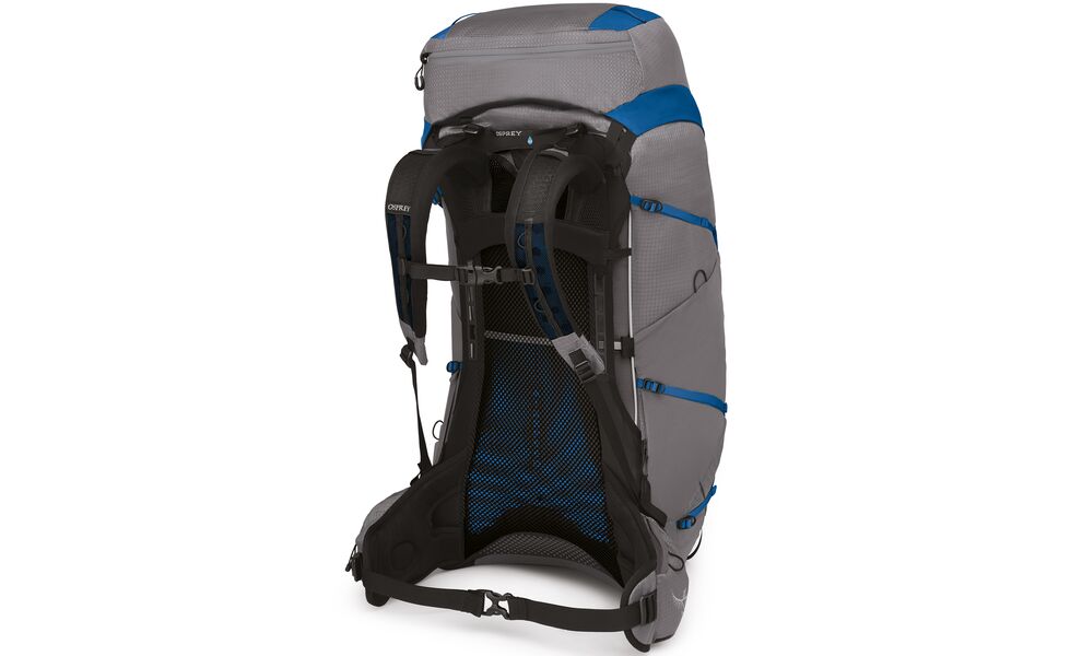 Рюкзак Osprey Exos Pro 55 - S/M (Dale Grey/Agam Blue), Об'єм: 55, Колір виробника: Dale Grey/Agam Blue, Тип розміру спинки: S/M, зображення 2