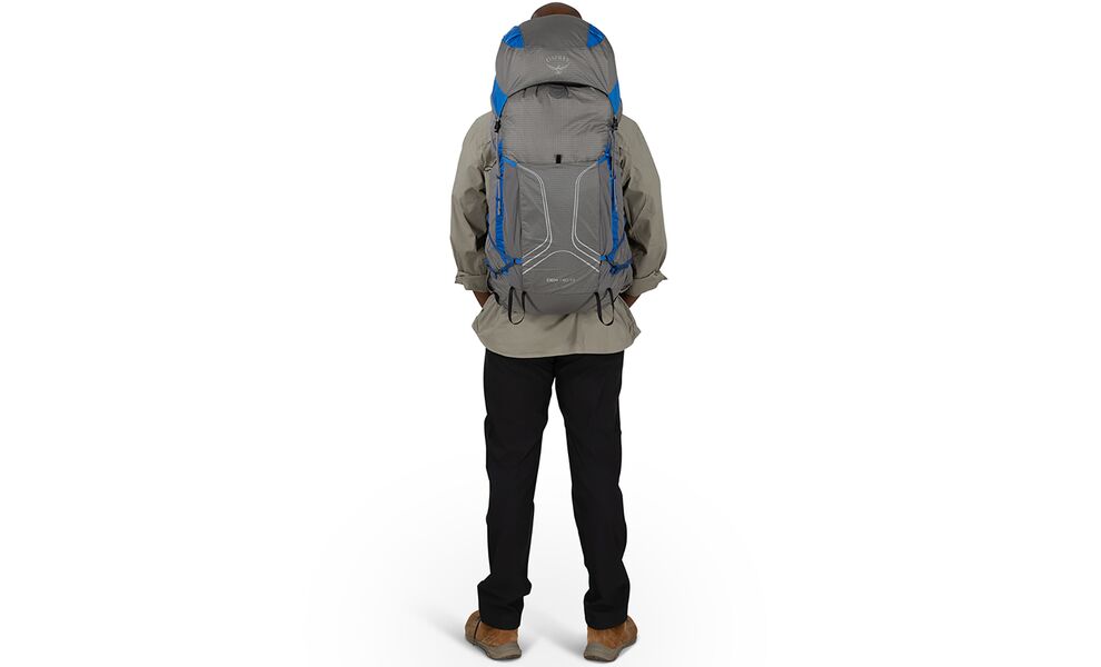 Рюкзак Osprey Exos Pro 55 - S/M (Dale Grey/Agam Blue), Об'єм: 55, Колір виробника: Dale Grey/Agam Blue, Тип розміру спинки: S/M, зображення 6