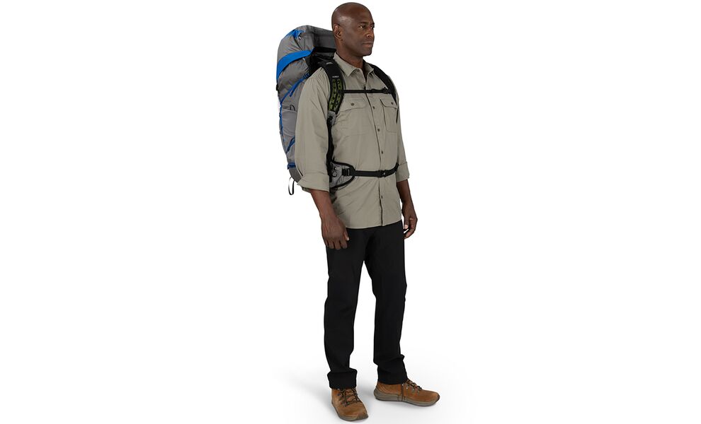 Рюкзак Osprey Exos Pro 55 - S/M (Dale Grey/Agam Blue), Об'єм: 55, Колір виробника: Dale Grey/Agam Blue, Тип розміру спинки: S/M, зображення 8