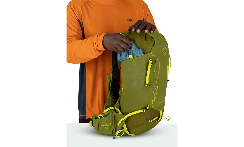 Рюкзак Osprey Talon Velocity 20 - L/XL (Matcha Green/Lemongrass), Об'єм: 22, Колір виробника: Matcha Green/Lemongrass, Тип розміру спинки: L/XL, зображення 14