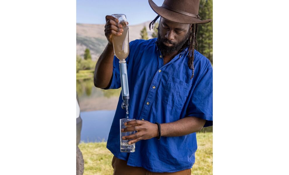 Фільтр-трубочка для пиття води LifeStraw Peak Personal (Mountain Blue), Колір резервуару: Mountain Blue, зображення 10