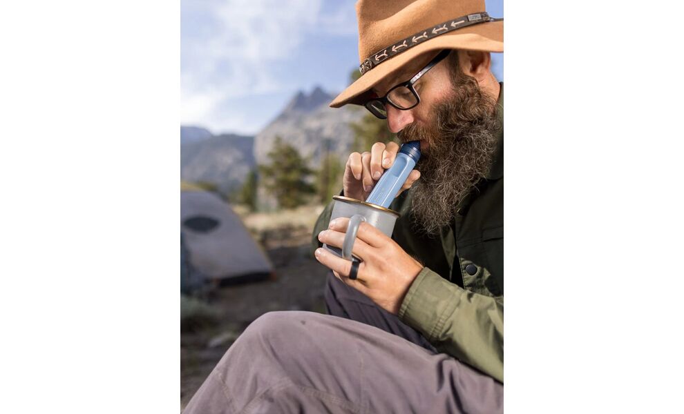 Фільтр-трубочка для пиття води LifeStraw Peak Personal (Mountain Blue), Колір резервуару: Mountain Blue, зображення 5
