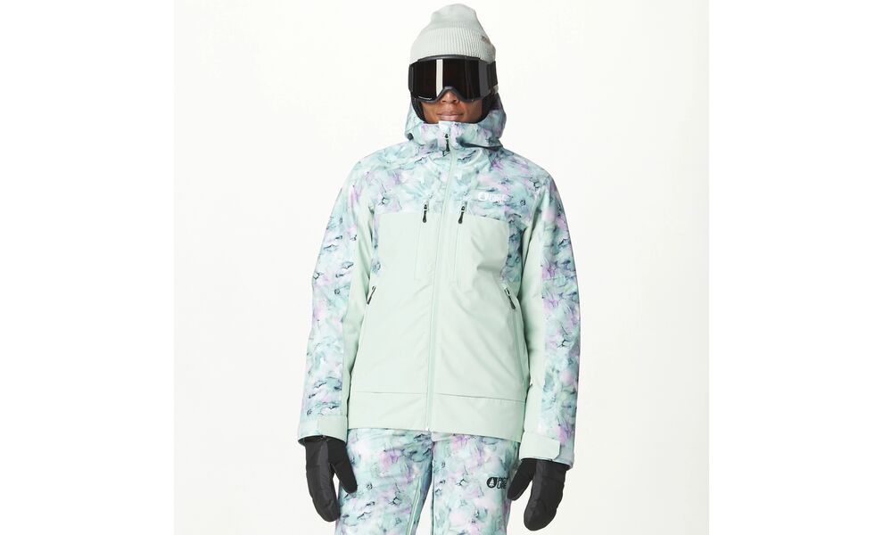 Лижна куртка жіноча Picture Organic Exa - WVT0368 (Blurry Water Print-Silt Green), Колір виробника: Blurry Water Print-Silt Green, Розмір: S, зображення 4