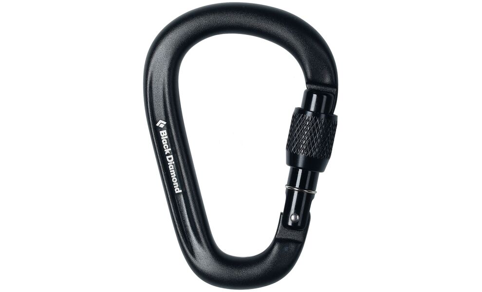 Карабін Black Diamond PearLock Screwgate (Black), Колір виробника: Black, зображення 2