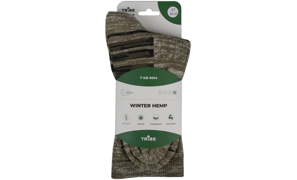 Трекінгові шкарпетки Tribe Winter Hemp (Melange), Колір: Melange, Розмір: EU 39-42, зображення 8
