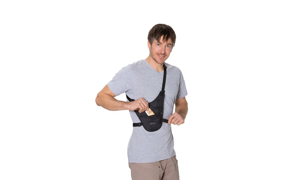 Гаманець натільний Tatonka Skin Chest Holster (Black), Колір виробника: Black, зображення 4