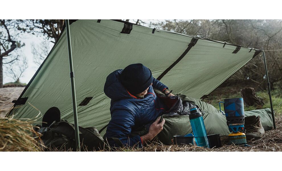 Туристичний тент Highlander Basha (Olive), 250x170 см, Розмір: 250x170, Колір виробника: Olive, зображення 10