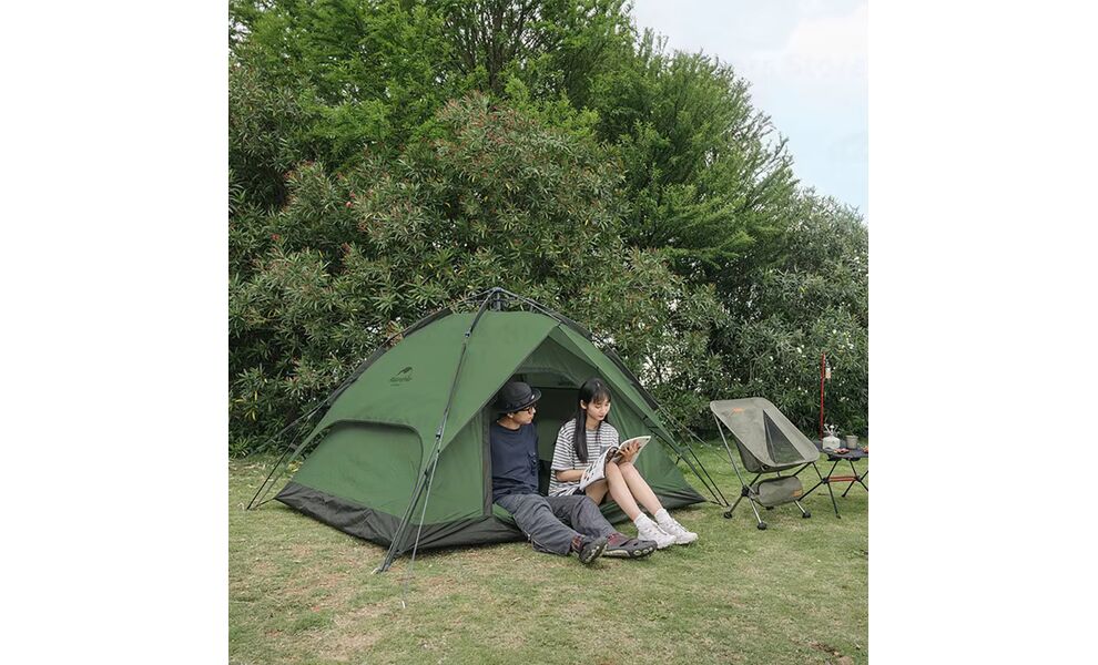 3-місний автоматичний намет Naturehike NH21ZP008 Pop Up 3: двошаровий, Кількість місць: 3, Колір: Green, зображення 13
