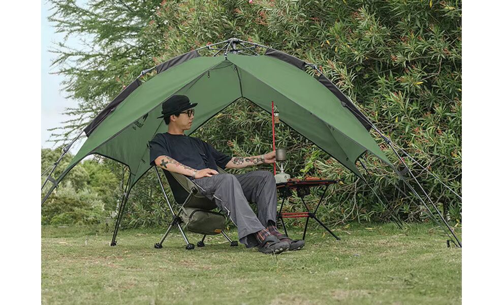 3-місний автоматичний намет Naturehike NH21ZP008 Pop Up 3: двошаровий, Кількість місць: 3, Колір: Green, зображення 14