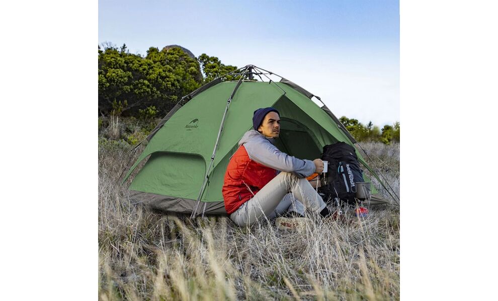 4-місний автоматичний намет Naturehike NH21ZP008 Pop Up 4: двошаровий, Кількість місць: 4, Колір: Green, зображення 15