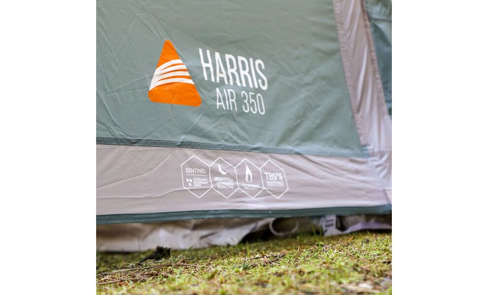 3-місний кемпінговий надувний намет Vango Harris Air 350, Кількість місць: 3, Колір: Mineral Green, зображення 11