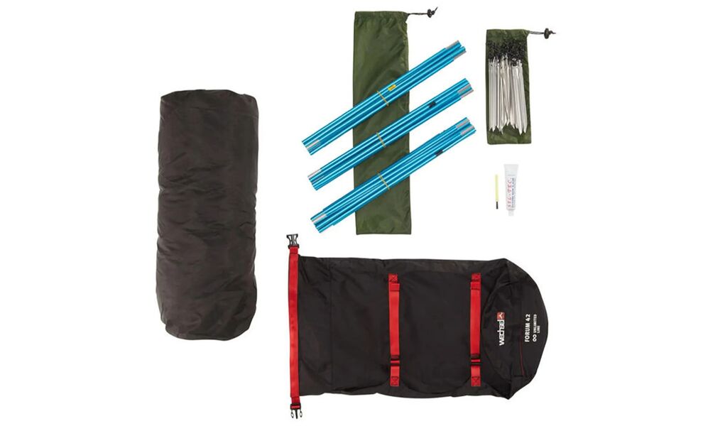 2-місний намет Wechsel Forum 4 2: двошаровий, вітростійкий, Кількість місць: 2, Колір: Green, зображення 46