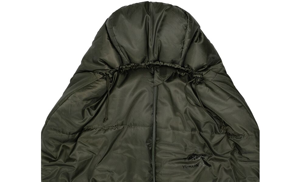 Зимовий туристичний спальник Tribe Yukon 300 T-loft до -15°C: з капюшоном, Максимальний зріст користувача: 200, Колір: Olive, Сторона застібки: центр, зображення 4