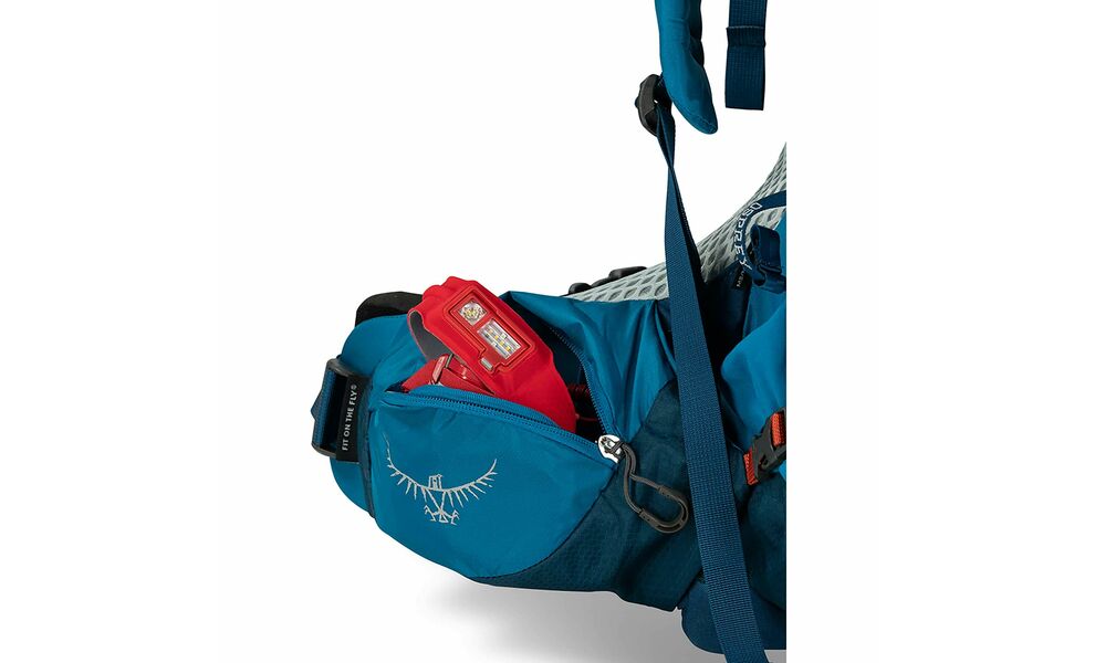 Рюкзак Osprey Atmos AG LT 50 - L/XL (Night Shift/Scoria Blue), Об'єм: 53, Колір виробника: Night Shift/Scoria Blue, Тип розміру спинки: L/XL, зображення 15