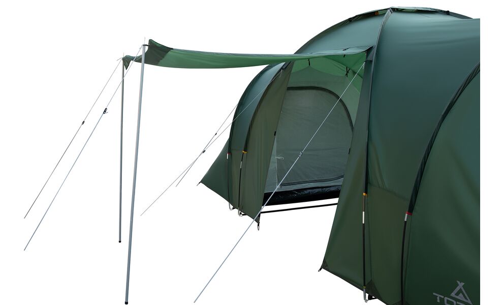 4-місний кемпінговий намет Totem Hurone 4 V2: на 2 спальні, Кількість місць: 4, Колір: Green, зображення 10
