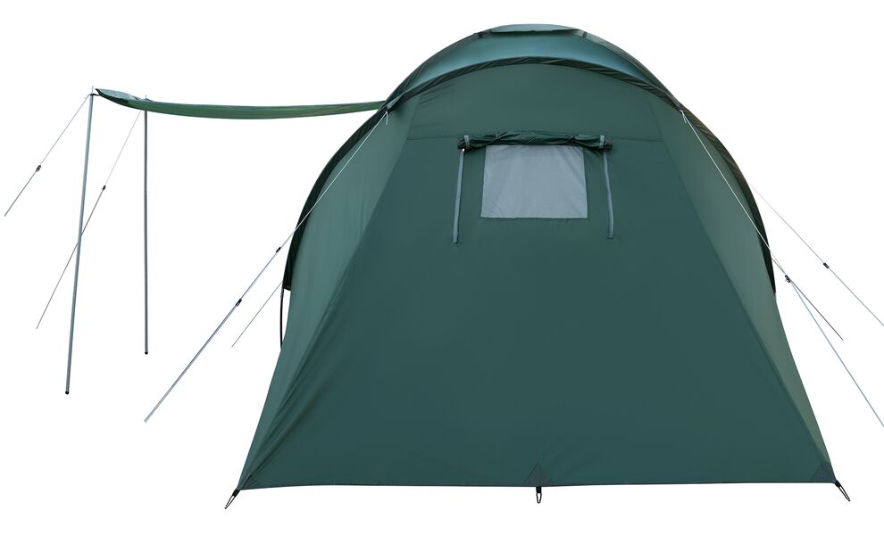 6-місний кемпінговий намет Totem Hurone 6 V2: на 2 спальні, Кількість місць: 6, Колір: Green, зображення 8