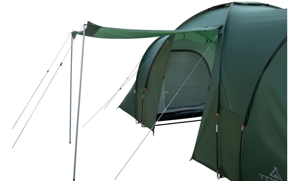 6-місний кемпінговий намет Totem Hurone 6 V2: на 2 спальні, Кількість місць: 6, Колір: Green, зображення 10