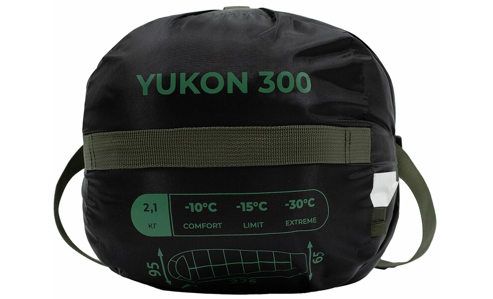 Зимовий туристичний спальник Tribe Yukon 300 T-loft до -15°C: з капюшоном, Максимальний зріст користувача: 200, Колір: Olive, Сторона застібки: центр, зображення 11
