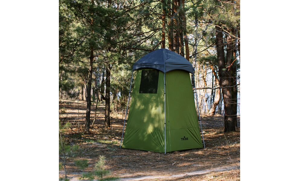 Кемпінговий каркасний тент для душу/туалету Tribe Shower Pro, Розмір: 140x140x230, Колір виробника: Olive, зображення 5