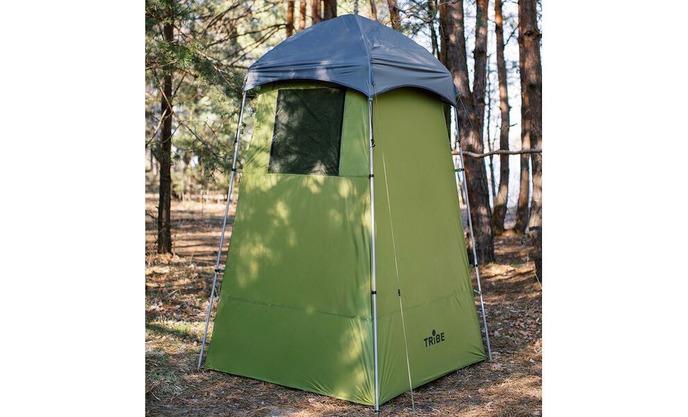 Кемпінговий каркасний тент для душу/туалету Tribe Shower Pro, Розмір: 140x140x230, Колір виробника: Olive, зображення 7