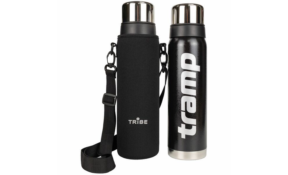 Чохол Tribe Neoprene Cover (Black) для термосів Tramp Expedition на 0,9 л, Тип розміру: для 0,9 л, Колір: Black, зображення 4